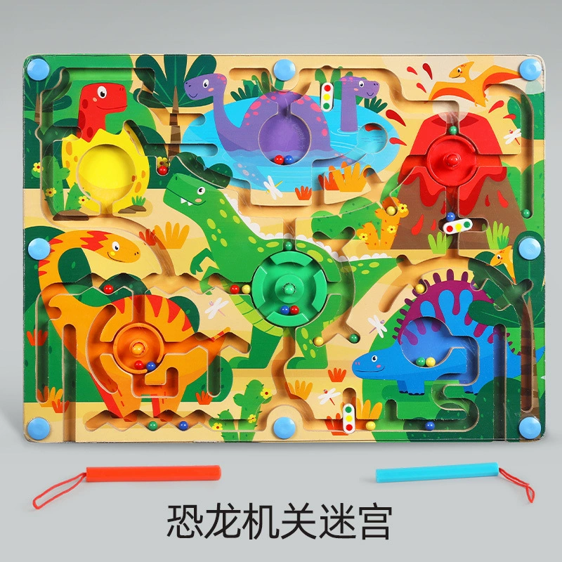 Роликовый лабиринт, динозавр, магнитная настольная игра, игрушка