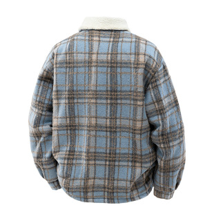 Free Shipping Chanel Style Coat Spring and Autumn Loose Fashionable Brand Frock Lapel Woolen Jacket Instagram Style Fashionable Puppies Handsome Plaid