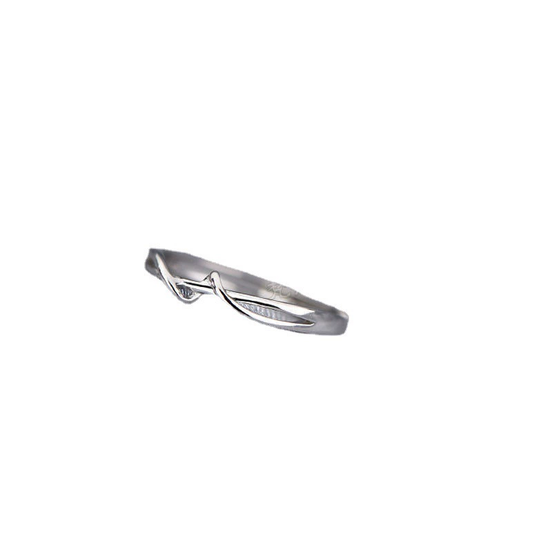 Чёрное кольцо с небольшим дизайном, регулируемое, корейский стиль, на указательный палец