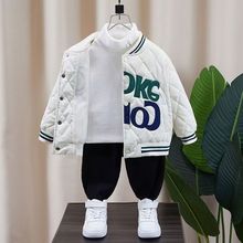 男童外套秋冬2025棉衣新款洋气宝宝棉服衣服儿童加厚棒球二棉