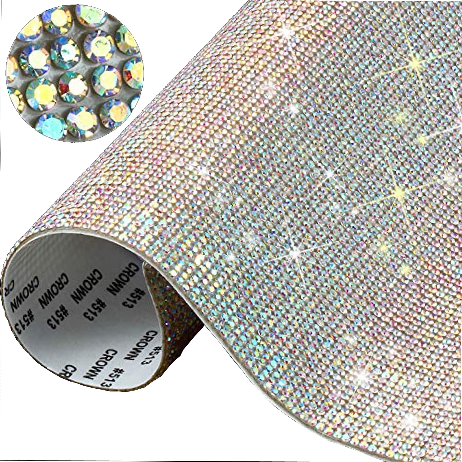 有现货 背胶水钻胶网 钻石贴水晶钻贴 DIY整张自粘闪钻装饰配件