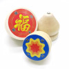 Spinning top from natural wood for gym, wooden toy, wholesale