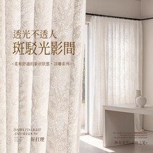法式绣花纱帘透光不透人白色蕾丝镂空窗帘定制客厅阳台高级感窗纱