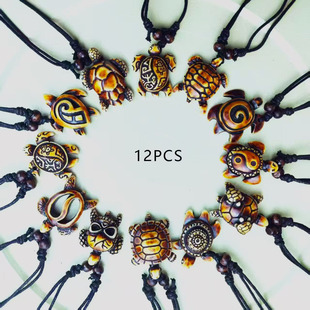 Cross-border retro animal necklace spring leg small turtle resin jewelry pendant sweater chain couple accessories