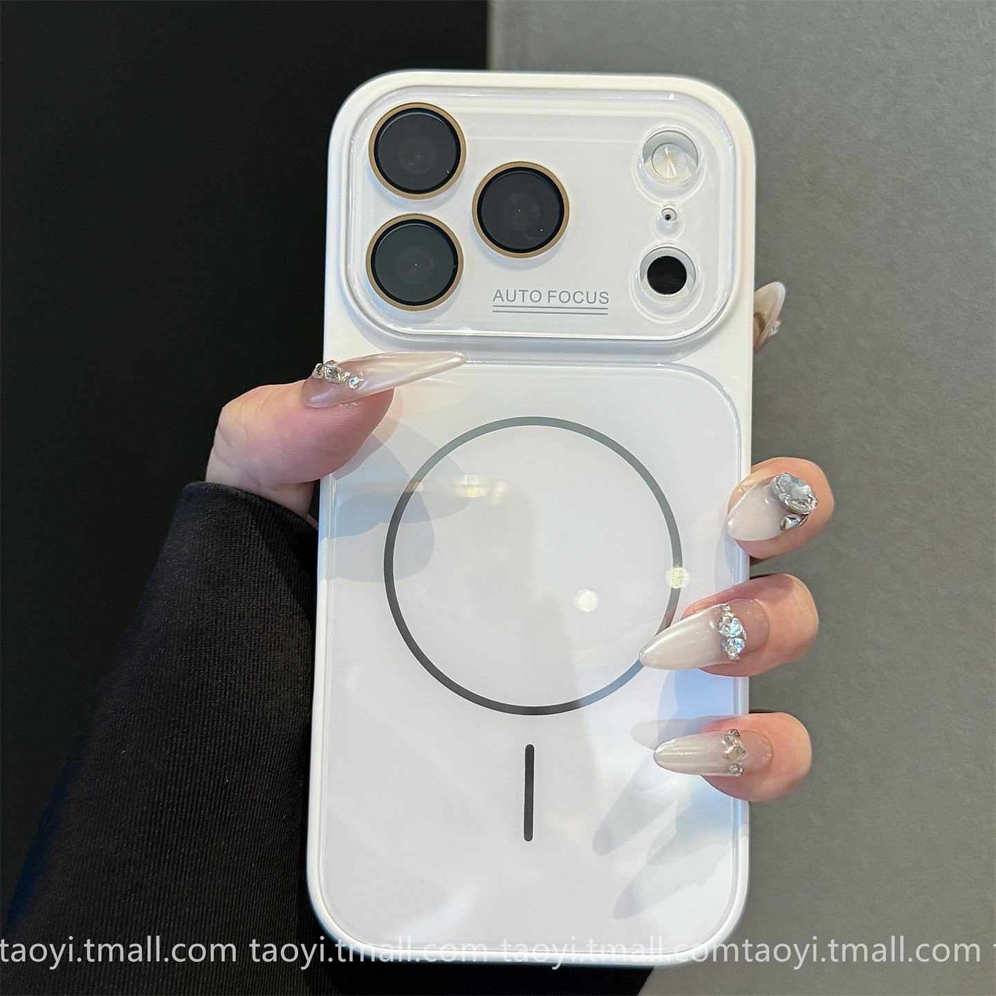 Aplicable para iPhone 17 segundos Corning vidrio magnético caso de teléfono de alto nivel sensación de dopamina manzana 15pro color sólido