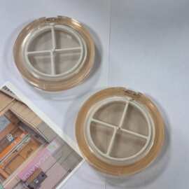 新款圆形四格眼影盘空盒透明翻盖DIY彩妆包 田字格分装盒厂家定制