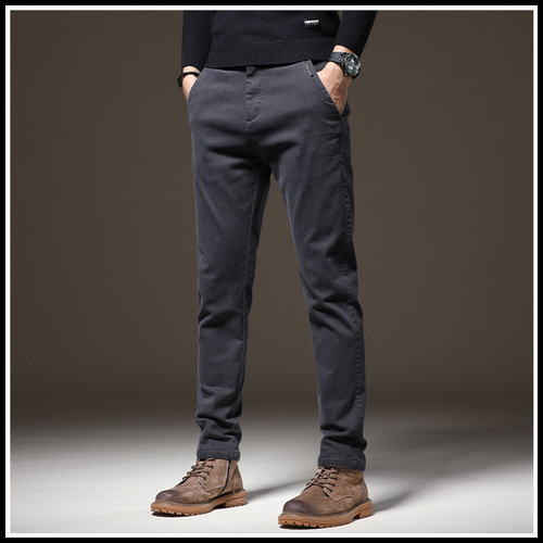 Men's Spring and Summer Casual Trousers 2024 New Arrival Middle-Aged Business Slim Straight Elastic Fashion Casual Versatile Trendy