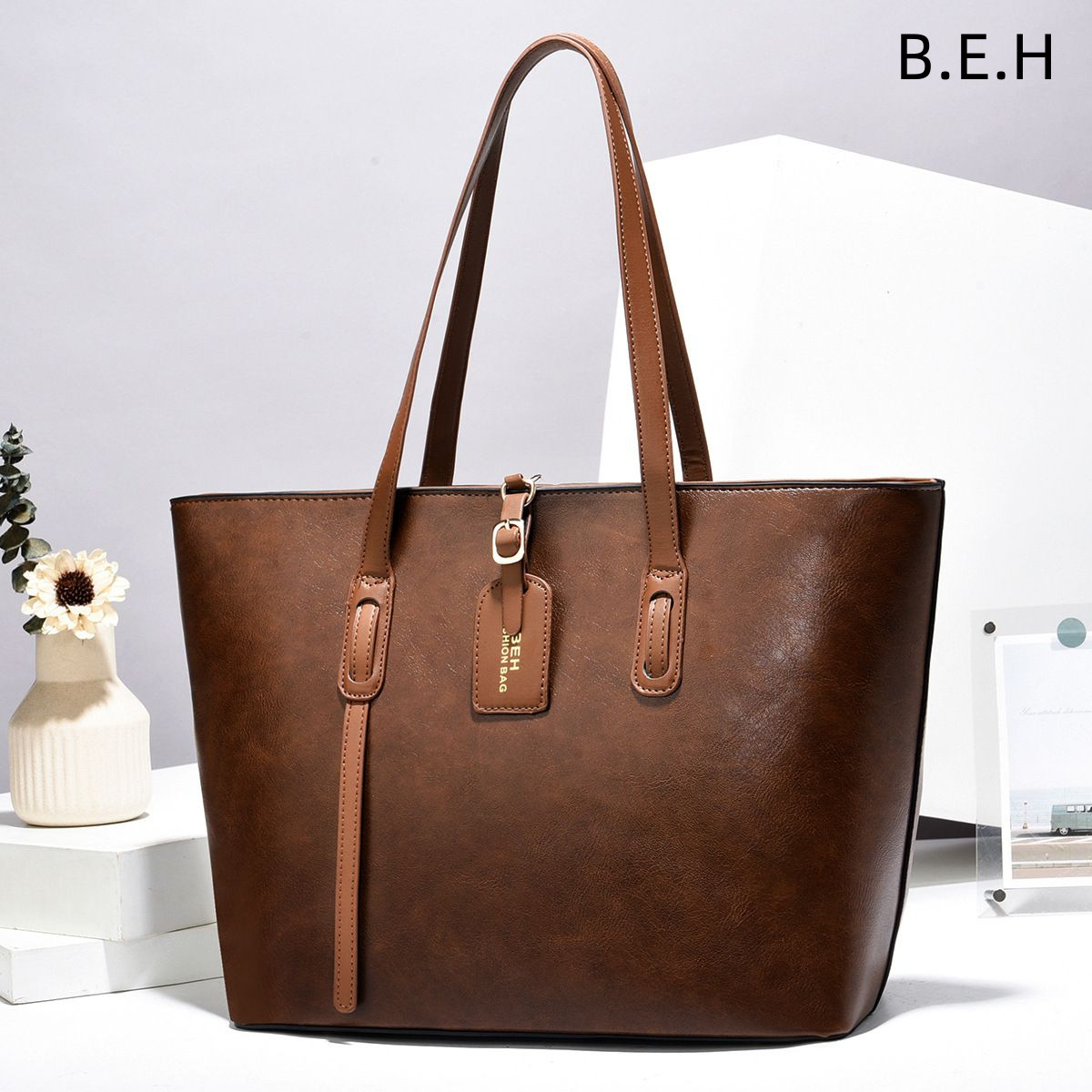牛皮纹托特包台州女包ladiesbag单肩斜挎包质感手提包BEHtotebags