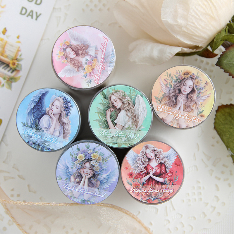 Yun Yun Wizard transparente pegatinas de cinta adhesiva impermeable pet rolldiy diario decoración material de fondo pegatinas de instrumentos musicales