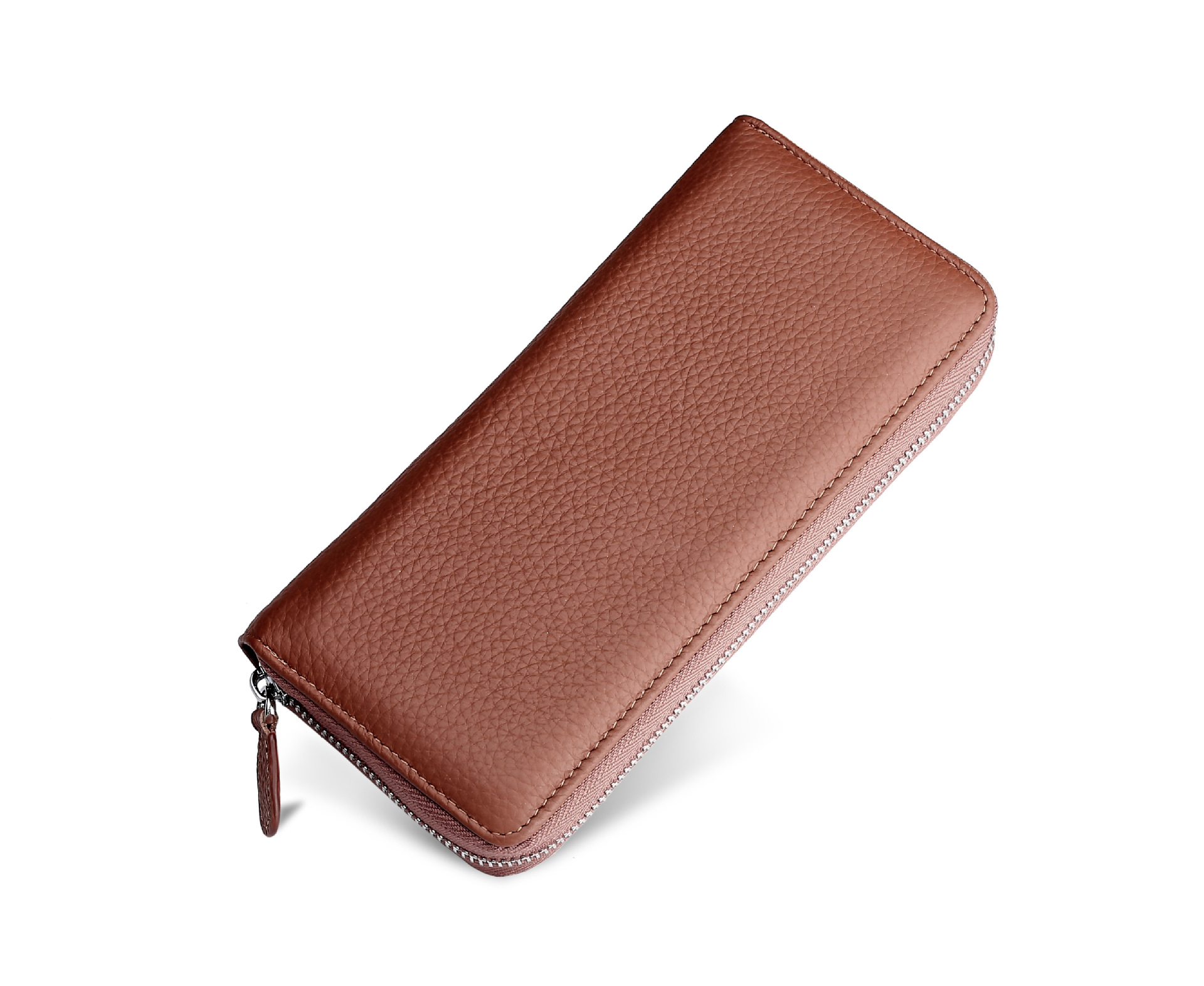 Transfronterizo caliente-venta bolso de cuero multifuncional de gran capacidad de órgano titular de la tarjeta RFID anti-desmagnetización antirrobo cepillo de fábrica en stock image 9