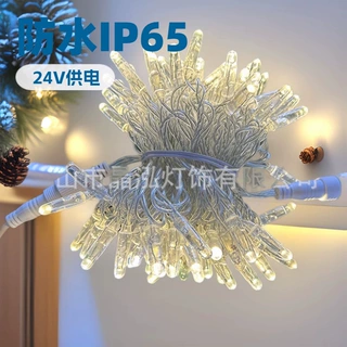5m10m20m30m户外防水IP65灌胶灯串PVC线街道广场树木亮化LED彩灯