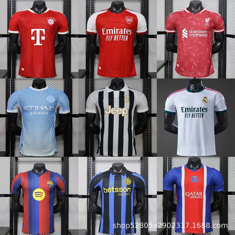 2627 Club Football Jerseys Real Madrid Barcelona Arsenal Manchester City Liverpool Ac Milan Inter Milan Home and Away Player Editions 2627 Club Football Jerseys Real Madrid Barcelona Arsenal Manchester City Liverpool Ac Milan Inter Milan Home and Away Player Editions