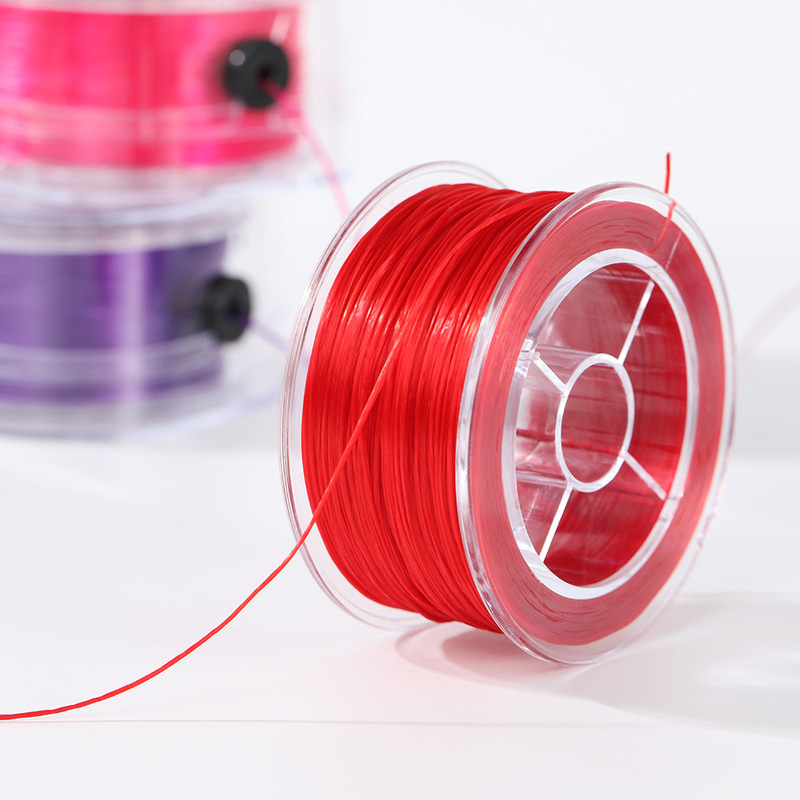 0.8 ミリメートル正方形ボックスフラットワイヤー弾性糸 50m DIY ブレスレットビーズジュエリーアクセサリースパンデックス糸耐摩耗性文具ワイヤー|undefined