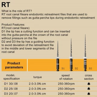 MS摩星 B09 Retreatment  Files,  Set 6PCS, Dental