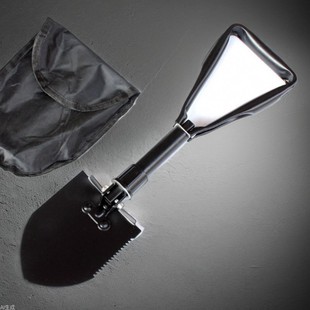 Outdoor supplies equipment folding shovel engineer shovel car folding shovel camping shovel medium black multi-function