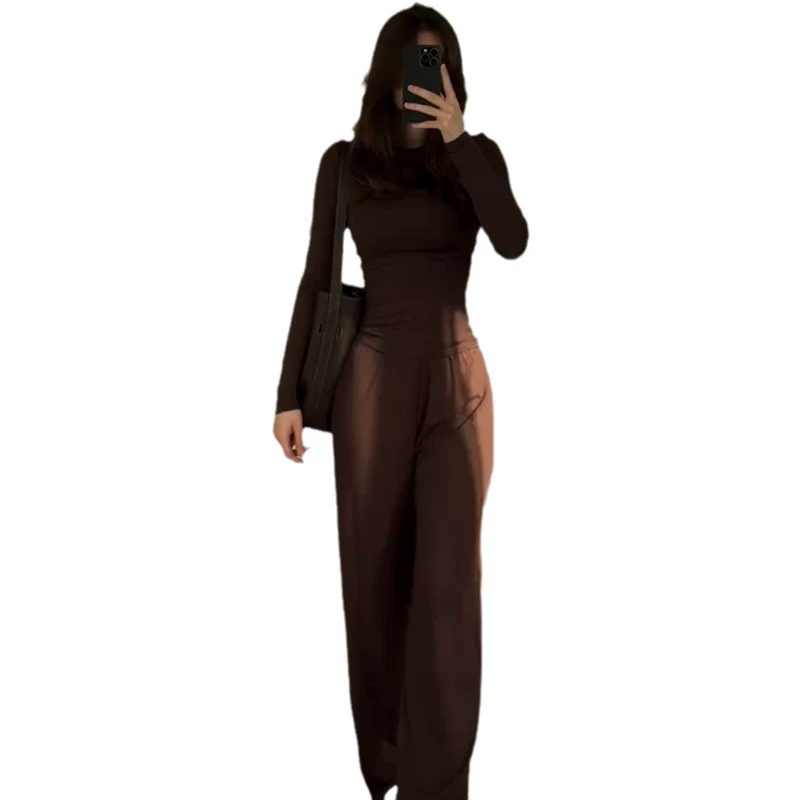 Summer solid trousers set, European style, lightweight, multiple colors & sleeve options