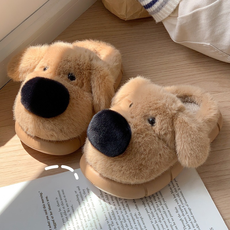 Zapatillas de algodón para perros niños niños y niñas invierno cálido antideslizante para el hogar interior lindas zapatillas de lana para niños