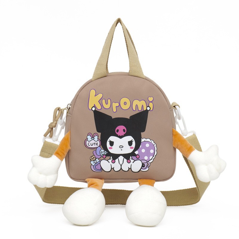 Venta al por mayor de fábrica bolsa de felpa juguete bolsa de mensajero Kulomi peluche de oso de fresa bolso japonés Sanrio