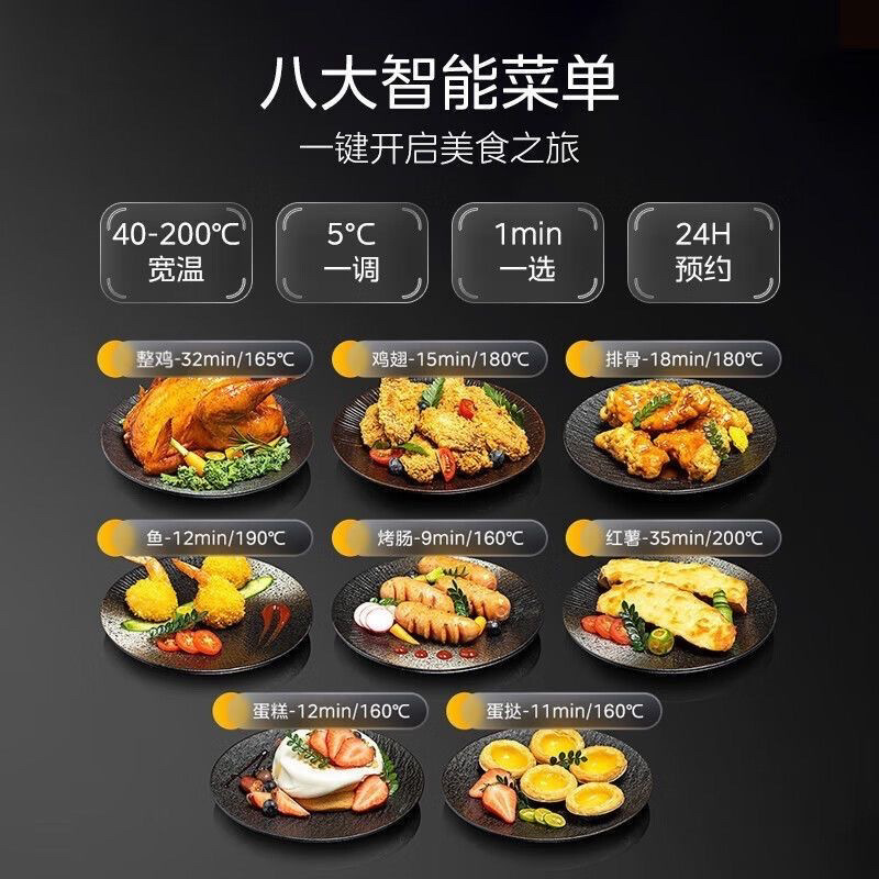 严选-美的2025新款空气炸锅电烤箱电炸锅一体免翻面可视大容量|undefined