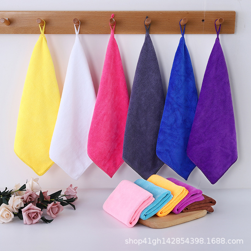 Small square towel cloth absorbent square towel furniture cleaning absorbent white towel 30*30 multi-color optional