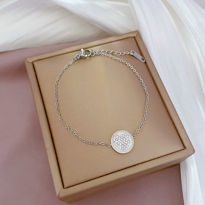 Minimalistisches Echtgold Collier Mit Diamantbesatz Für Damen_voghion.com