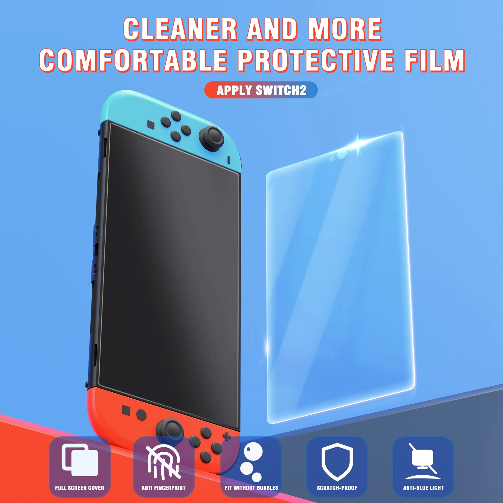 Защитное закалённое стекло для Nintendo Switch 2, плёнка, 1 шт. или набор из 2 шт.