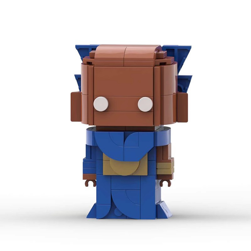 Domestic Moc Building Blocks Superhero Comic Square-Headed Figures Creative Assembly Building Block Toys for 8-Year-Old Boys, Starting from One Piece