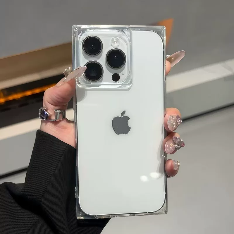 Apple, совместимый с iPhone 16, чехол для телефона, квадратный защитный чехол, 15ProMax, защита от падений