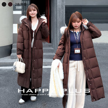 大毛领90绒正肩长款被子羽绒服润其9039大码长期主义摩卡慕斯羽绒