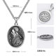 Cross-border Foreign Trade New Men's Fashion Brand Viking Stainless Steel Personalized Wolf Head Titanium Steel Men's Pendant necklace