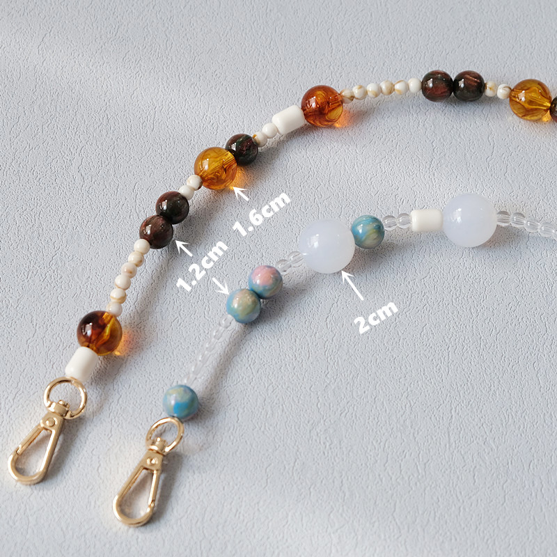 Akrüülist helmeketi ehted, värvilised helmestega käevõrutarvikud, õlarihmad, ristkerega mobiiltelefoni keti rihmad, vaigust kotikett_voghion.com