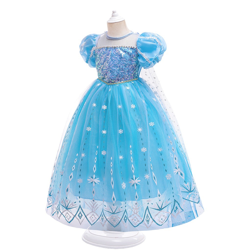 Vestido DE LOS NIÑOS vestido de princesa Frozen 2 niñas Aisha lentejuelas vestido de copo de nieve Frozen vestido de soplo