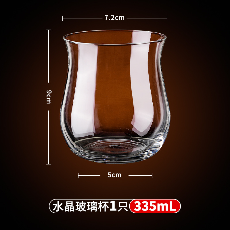 Taza de café de cristal de vidrio comercial de mano americana taza de café transparente taza de latte ultrafina taza de olor taza de infusión
