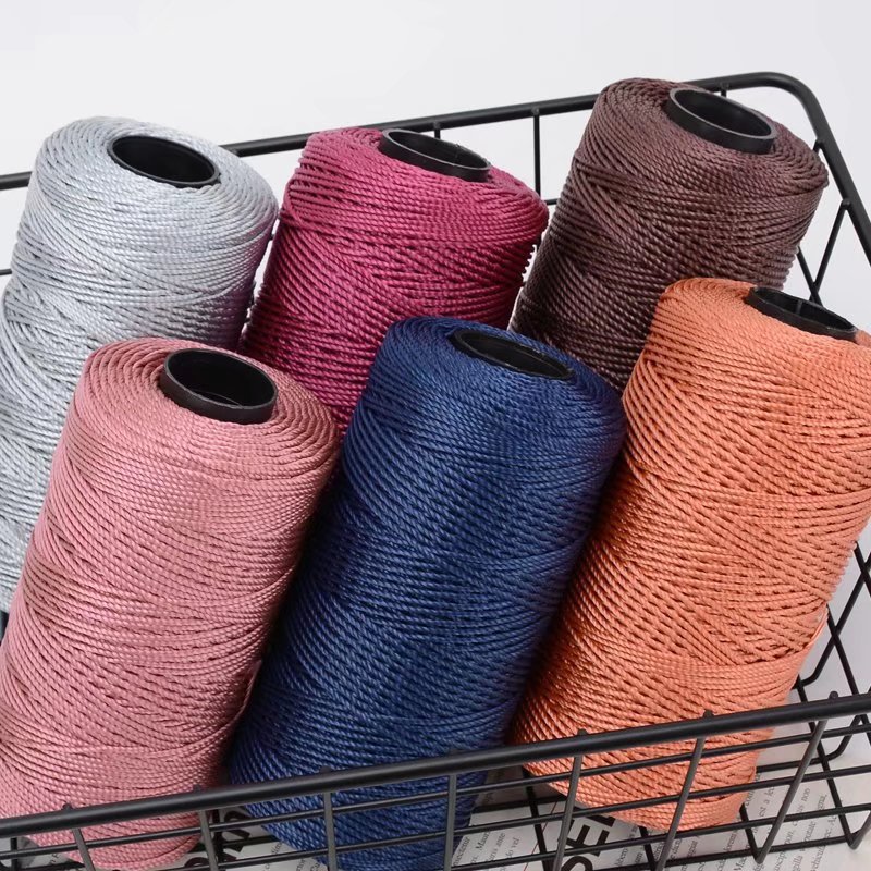 合股冰絲線冰麻輕體線鈎帽子遮陽帽坐墊鈎包diy空心線亮絲線