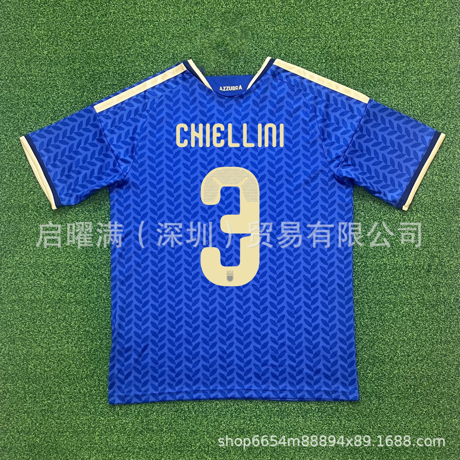 Al por mayor 2627 camiseta de casa de la Copa del Mundo de Italia versión de jugadores de fútbol Chiesa Bacho camiseta de fanáticos versión de camiseta