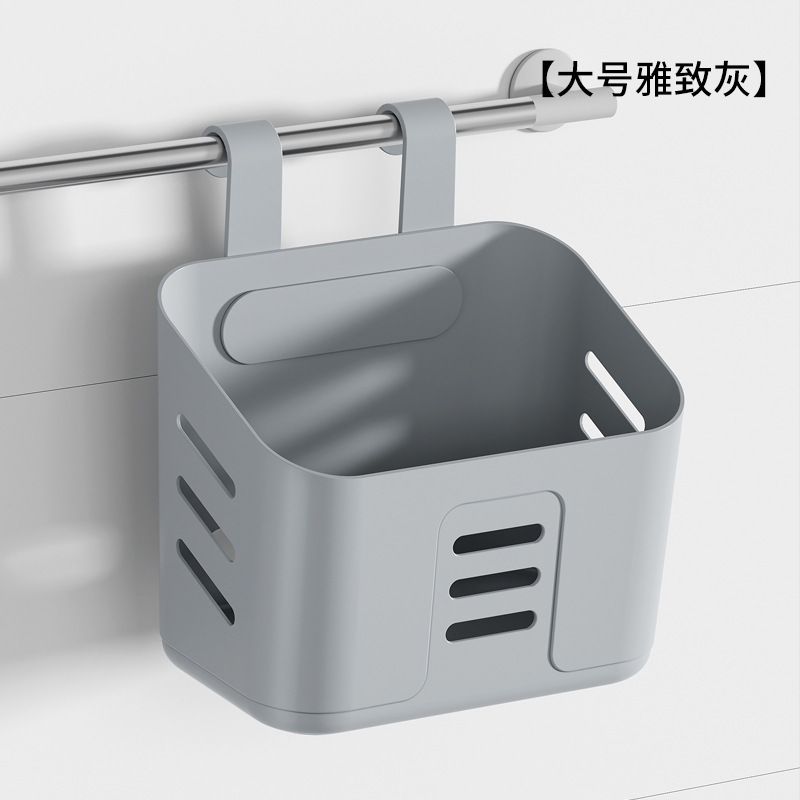 cocina doméstica pequeña cesta colgante estante de baño colgable pared de plástico almacenamiento de artefactos canasta