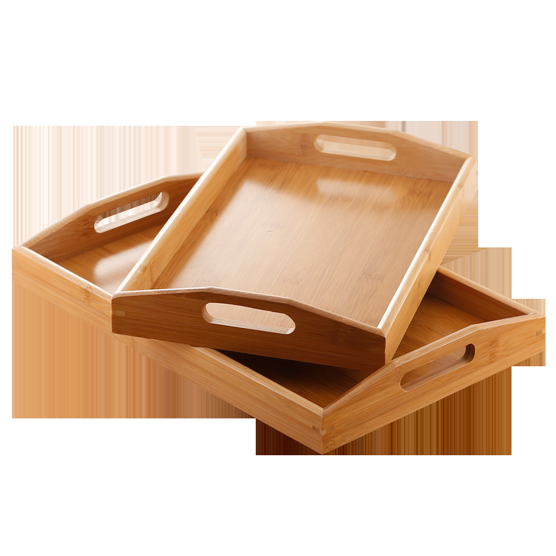 Paleta de productos de salón de belleza bandeja de madera bandeja de fruta de bambú bandeja de té de bambú bandeja de mezcla de aceite esencial rectangular