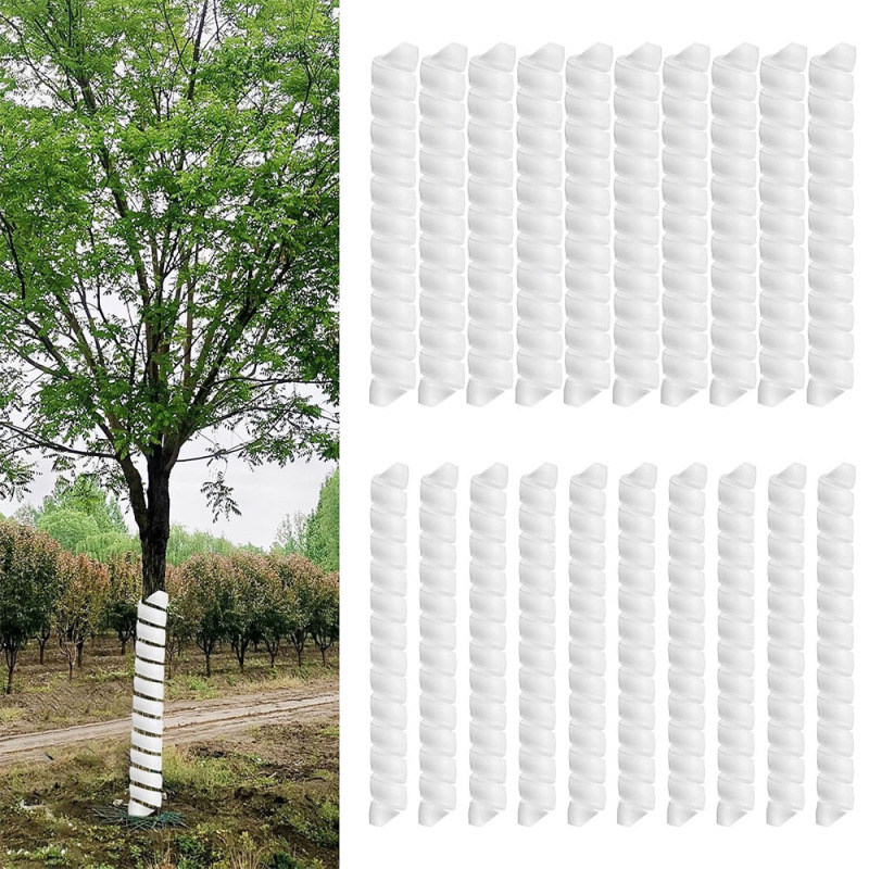 植物の幹の保護器のプラスチックの木は螺旋型の幹を保護します。|undefined
