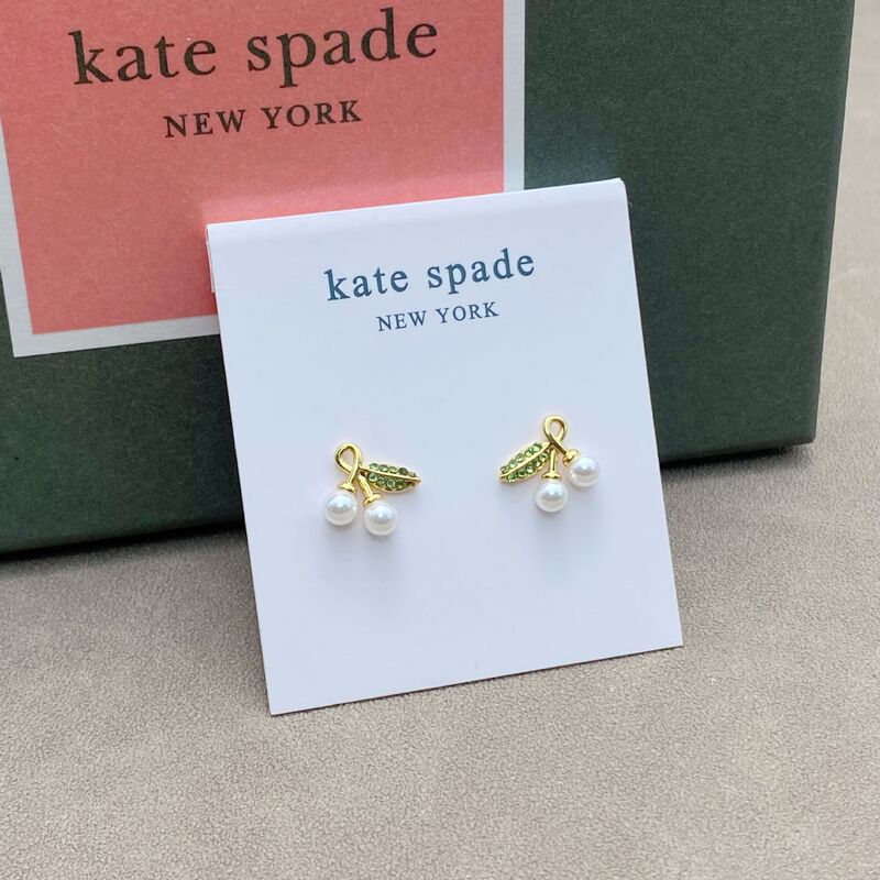 Yongcheng S999 Pure Silver Diamond-Encrusted Pearl Leaf Earrings, Small, Light and Luxurious, Niche Design, Ear Piercing Forest Style