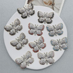 水钻蝴蝶手工diy饰品小配件发夹发饰材料胸针配饰衣服鞋包装饰品