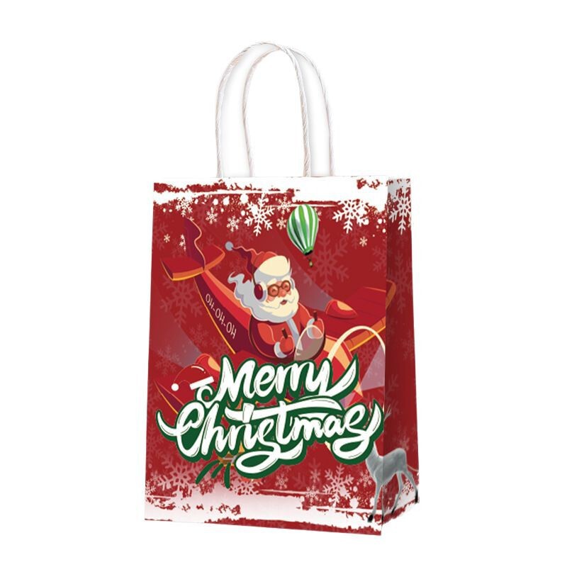 新しいクリスマスギフトバッグサプライズギフト包装紙袋ホリデーパーティー記念品クラフト紙ハンドバッグ|undefined