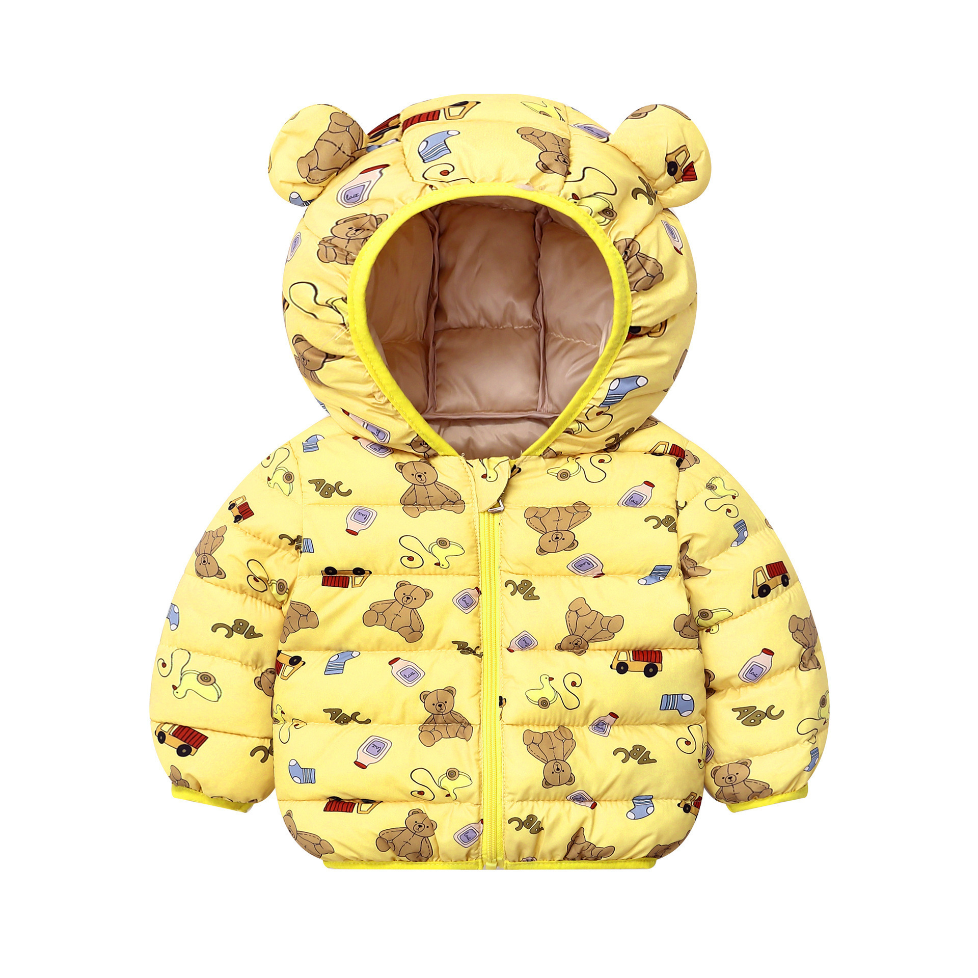 Capa de algodón de pluma para niños, nuevo tipo de chaqueta de algodón con capuchón ligero para niños y niñas, chaqueta de algodón para niños pequeños.