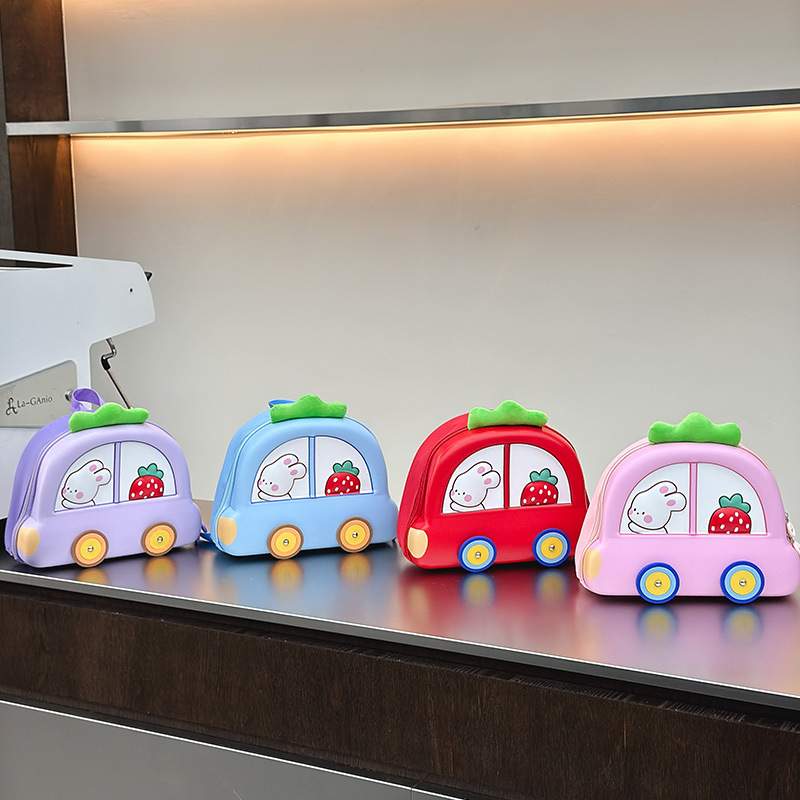 Hermosos coches de fresa, mochila de huevo ligera para niños y niñas, jardín de infantes, mochila escolar para bebés, nueva mochila infantil