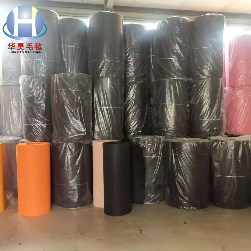 【华昊毛毡】供应箱包用毛毡布面料 化纤毛毡布面料 无纺布面料