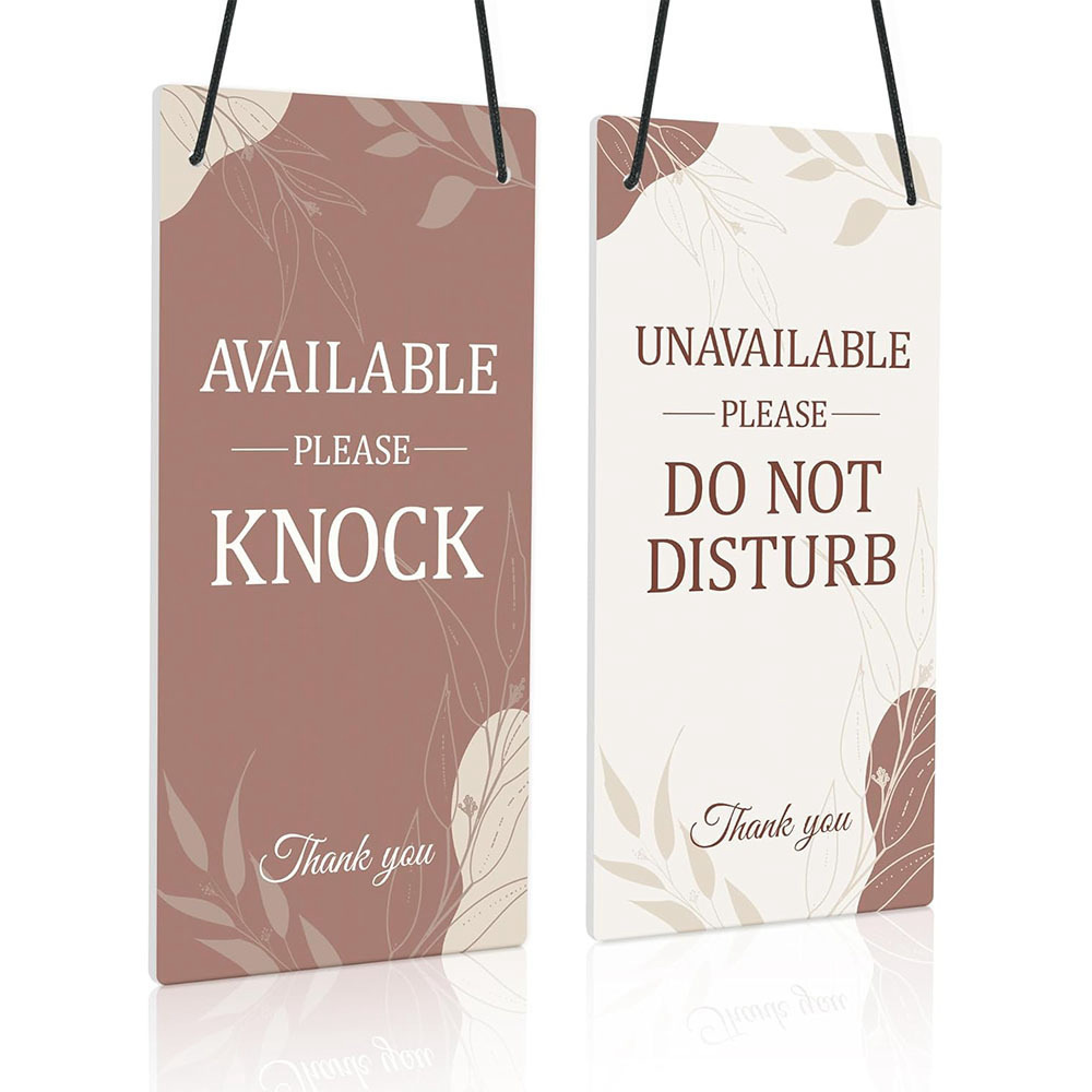 跨境畅销pvc悬挂请不要打扰警告吊牌门把手室外防水卡片
