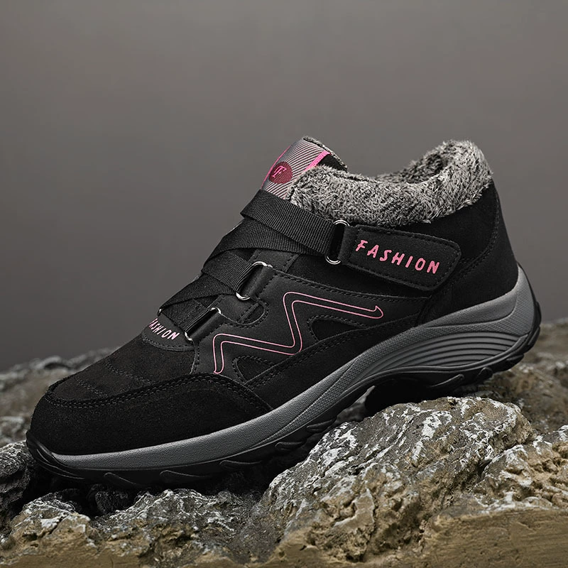 Новые зимние ботинки через границу, плюс бархатная теплая женская обувь AliExpress, легкая уличная повседневная обувь большого размера для женщин