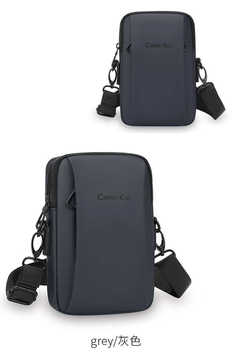 2025 primavera nuevo estilo hombre riñonera vertical impermeable y resistente al desgaste casual todo-fósforo monedero deporte bandolera