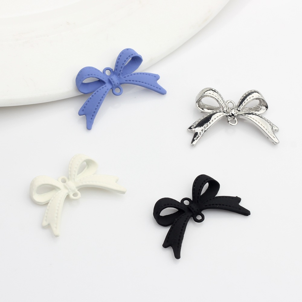 10 PCS/Package Alloy Bow Knot Pendant Simple Style display picture 3