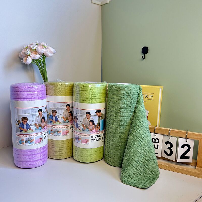 Bamboo Microfiber Dish Towel, Kitchen Cleaning Cloth, Absorbent and Lint-Free Scouring Pad