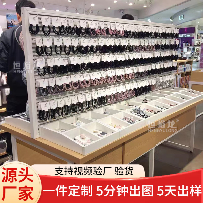 名创款优品耳环首饰架展示货架挂件手链彩妆展示柜耳环饰品中岛柜